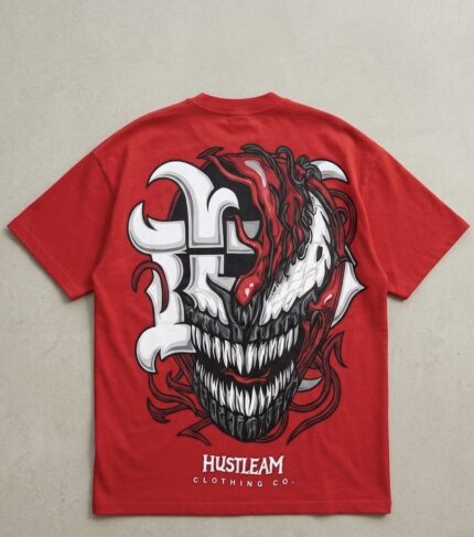 Oversized T SHIRT –  | Amanda Fashions printed red